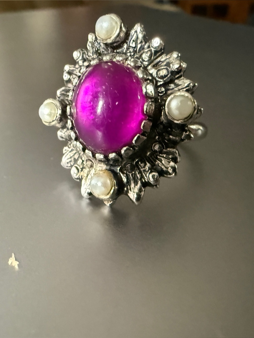 Sarah Coventry Catherine Vintage 1970s Purple Ring